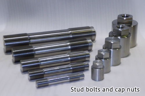 Stud bolts and cap nuts